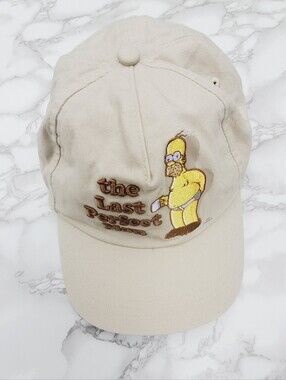 VINTAGE Universal Studios The Simpsons Homer "The Last Perfect Man" Hat O/S